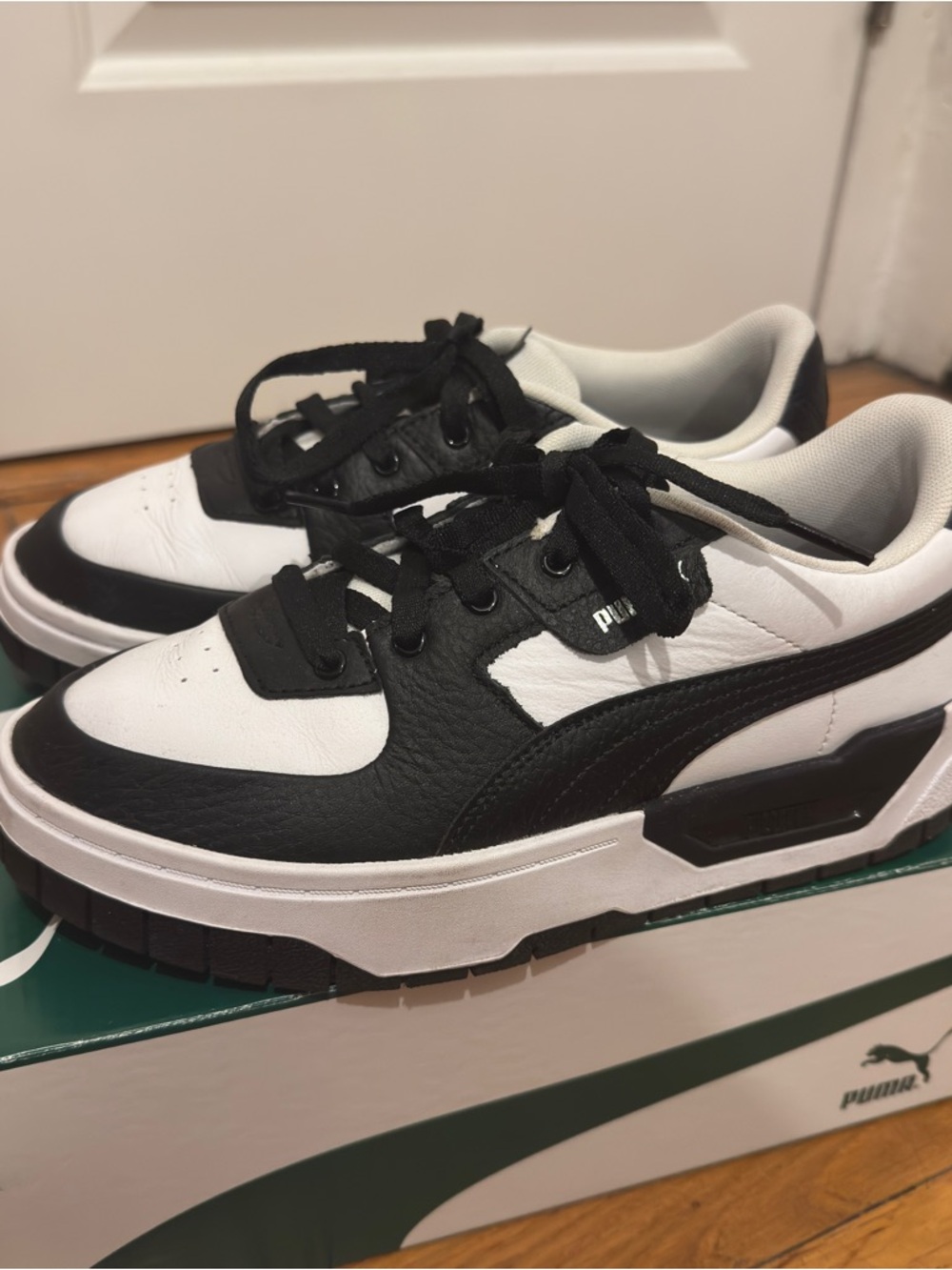 Puma Carina Street Platform Sneaker Black & White